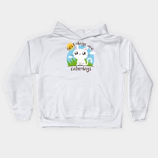 Best Days Are Caturdays Summer Kids Hoodie